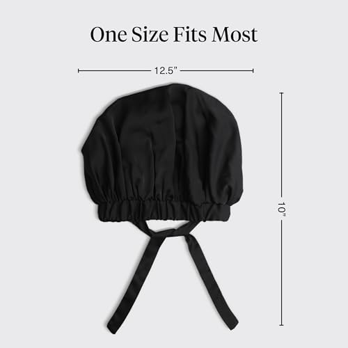 Kitsch XL Satin Bonnet for Sleeping - Black - Image 4