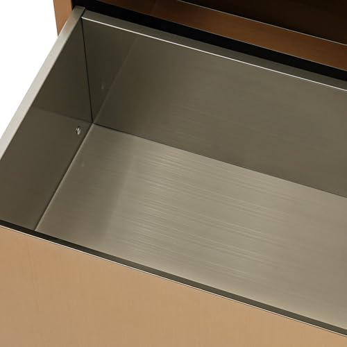 3-Drawer Barber Storage Cabinet - 201 Stainless Steel Hairdressing Tool Organizer with Hair Dryer Holder (17.9x11.8x32.7in) for Salon/Bathroom/Home (Rose Gold) - Image 5