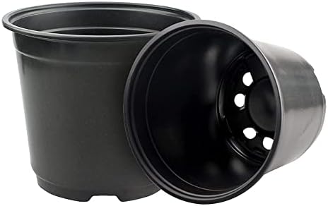 KINGLAKE 100 Pcs 6" Plastic Plants Nursery Pots Seedlings Flower Plant Container Seed Starting Pots Black - Image 5