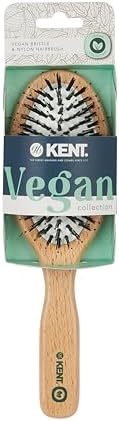 Kent V01 Vegan Boar Bristle Hair Brush with Nylon Pins, Organic Hair Brush for Styling and Detangling, Paddle Brush Ideal for All Hair Types (Large) - Image 6