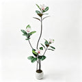5 FT Artificial Magnolia Tree with Pot, Faux Flower Tree with White Magnolia Blooms and Green Leaves, Potted Artificial Plant for Living Room, Bedroom, Office, Entryway, Store, Home Dector by GaoMon