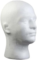 Male Foam Head Model, Foam Mannequin Head Model Wig Hair Hat Display - Male Mannequin Head Manikin Wig Glasses Hat Display Stand for Jewelry Wigs Scravat (White) by Unknown