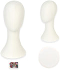 Wig Head Stand Mannequin Head Hat Display Stand Velvet Wig Holder for Mask, Headdress, Necklace (White) by Unknown