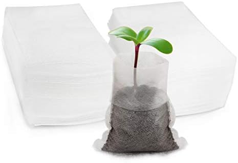 Seed Starter Bags Small, 200PCS 3x4 inch Non-Woven Nursery Plant Grow Bags, Fabric Seedling Bags Pots Pouch for Plants Seeding Clones Home Garden Supply by ENPOINT