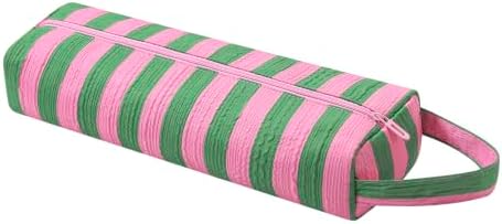 RSRSLEII Striped Hair Tools Travel Bag, Portable&Foldable, Green&Pink by RSRSLEII