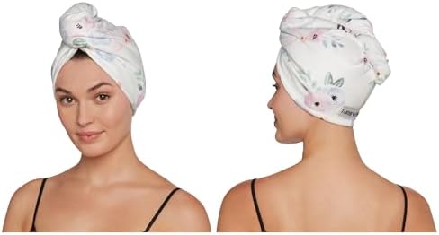 Turbie Twist Microfiber Hair Towel, Watercolor Floral (2 Pack) - Image 3