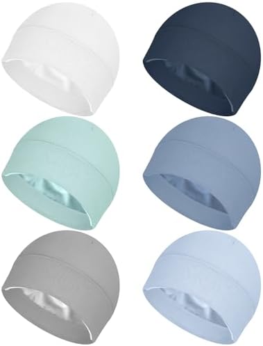6 Pcs Satin Lined Baby Beanie Newborn by Cotwinter