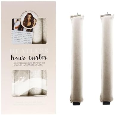 Overnight Hair Curlers Heatless Curls,SXWFYZ No Heat & Damage Velvet Curling Rods Hair Rollers for Long Short Hair Care Styling Tools(Champagne 3PCS W/Silk Scarf) by Unknown