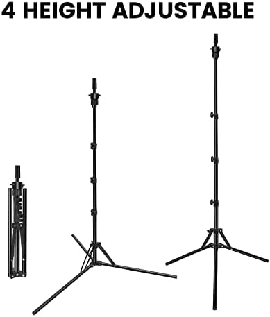 Foldable Mannequin Head Stand, Upgrade Adjustable Wig Stand Tripod, Metal Mannequin Stand for Cosmetology Hairdressing Training - Image 5