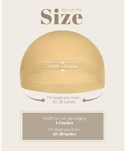 Beige Wig Caps for Women, Stocking Cap for Wigs, 24 PCS - Image 6