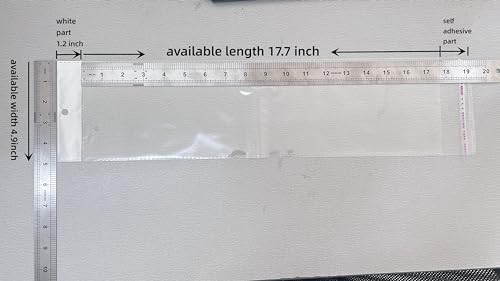 PABCK 100 Pack Clear Self Adhesive Hair Packaging Bags 4.9x17.7 inches - Image 5