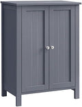 VASAGLE Bathroom Floor Storage Cabinet, 2 Adjustable Shelves,Slate Gray by VASAGLEbySONGMICSHOME
