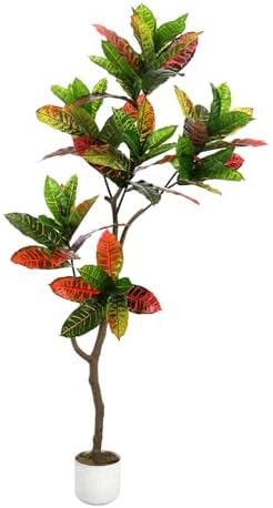 Garvee Fiddle Leaf Fig Tree Artificial, 4.9 ft Tall Lifelike Faux Tree with Black Pot, Large Fake Potted Decorative Plant for Indoor Home Office Decor, Housewarming Gift - Image 5