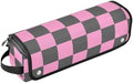Checkerboard Plaid Black Hair Tools Travel Bag Travel Organizer Pouch Portable Carrying Case with Heat Resistant Mat for Flat Irons Curling Iron Hair Dryer by PJXTH