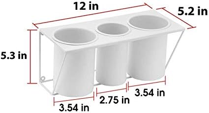 JackCubeDesign Wall Mount Hair Dryer Holder Hair Styling Product Care Tool Organizer Bath Supplies Accessories Tray Stand Storage Bathroom Steel (White) MK470A - Image 6