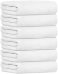 JML Bath Towels with Hanging Loop, White, 30" x 60", 6 Pack by JML