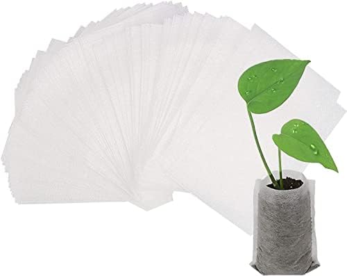 Augshy Grow Bags - 400pcs Plant Nursery Bags, Seeding Bags, Fabric Seedling Pots - Home Garden Outdoor Greenhouse Supplies - 11x11cm/4.2"x4.2" Non-Woven by Augshy
