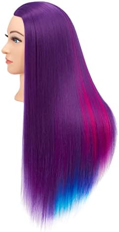 26"-28" Synthetic Fiber Hair Mannequin Head Styling Training Head Doll Head - Image 3