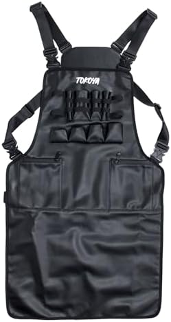 TOKOYA Barber Apron Rig – Faux Leather Stylist Apron with Reinforced Straps, Multi-Functional Pockets, Water-Resistant Material, Ergonomic Design, Tool Organizer - Unisex for Barbers and Stylists by Unknown
