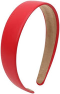 Red Headband Faux Leather Thin Hairband Halloween Head Bands for Womens & Girls Hair Solid Simple Holiday Cosplay Hair Accessories for Mothers Sisters by Uintoon