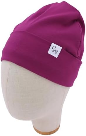 Jersey Beanie Hat for Newborn Baby Boys Girls Silky Satin Lined Hats Bonnet Toddler Infant Little Kids Beanies Caps - Image 2
