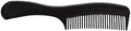 Medline Large-Tooth Comb with Handle, Black - Essential Hair Care Tool by Medline