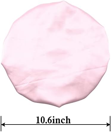 Kids Satin Bonnet Sleep Cap for Natural Hair, Double-Layers Comfortable Hair Bonnet, Wide Elastic Band Night Sleep Hat for Baby/Toddler/Child/Teens (Light Purple) - Image 2