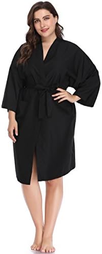 PERFEHAIR Salon Robes Smock for Clients, Hair Salon Client Gown Cape, Black - Image 3