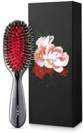 MISEL Professional Boar Bristle Hair Brush for Women and Men | Detangles All Natural Hair Types and Extensions | Reduces Breakage | Great for Wavy and Straight Hair | Salon-Approved | Small by MI%C5%A0EL