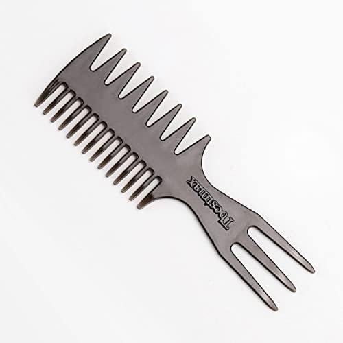 Hair Comb Styling Set Tail Combs Double Side Brushes Afro Pick Pik Comb African American Hair Brush Barber Accessories Black-2Pcs - Image 4