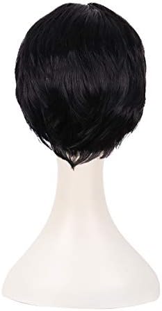 MapofBeauty 10 Inch/25cm Fashion Women Short Curly Wig (Black) - Image 4