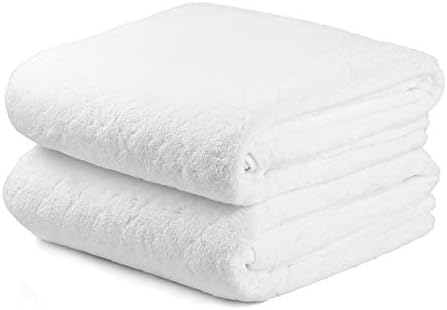 JML Microfiber Bath Towels Set of 2, 30 in x 60 in, White by JML