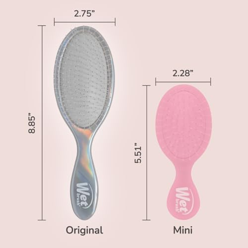 Wet Brush Original Detangler, Chrome (Iridescence Icon), Ultra-Soft IntelliFlex Bristles Glide Through Tangles, Detagnling Hair Brush, All Hair Types (Wet & Dry), Women & Men, Limited Edition - Image 5