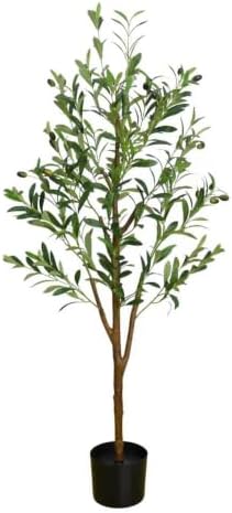 4FT Artificial Olive Tree, Faux Olive Plant in Pot by Unknown