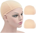 2 Pcs Wig Caps Bamboo Fiber Wig Cap Elastic Breathable Wigs Grip Cap Wig Liner Cap (Beige) by YTBYT