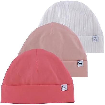 Jersey Beanie Hat for Newborn Baby Boys Girls Silky Satin Lined Hats Bonnet Toddler Infant Little Kids Beanies Caps by Sugarmelon