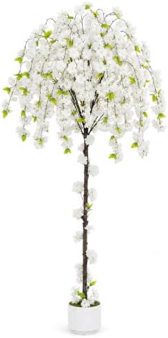 6FT Artificial Cherry Blossom Tree, Faux Sakura Tree for Indoor by Jcezvnt