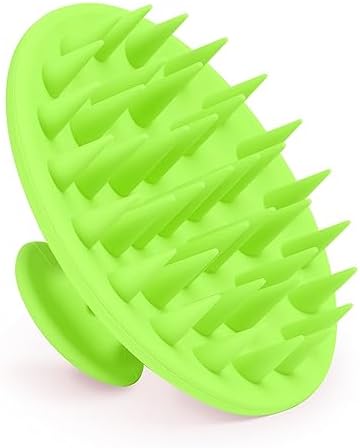 Meartchy Silicone Scalp Massager Shampoo Brush, Scalp Brush for Hair Growth & Dandruff Removal, Hair Scrubber Scalp Stimulator Exfoliator Brush with Soft Bristles for Wet Dry Scalp Care (Green) by Meartchy