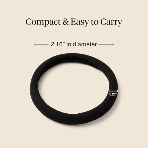 Kitsch Elastic Hair Ties No Damage | Stretchable Hair Bands - Black, 12pcs - Image 5