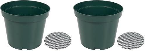 RooTrimmer 80 Pack 4 Inch Plastic Nursery Pots with Mesh Pad, Thick Sturdy Plastic Plant Pots with Drainage Holes Indoor/Ourdoor Flower Planter Pots, Green by RooTrimmer