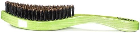 Torino Pro Medium Curved Wave Brush By Brush King #1960-360 Curved Medium - Extra firm Medium bristles with Wavy design handle - for 360 waves - Great for coarse hair wavers - Image 4