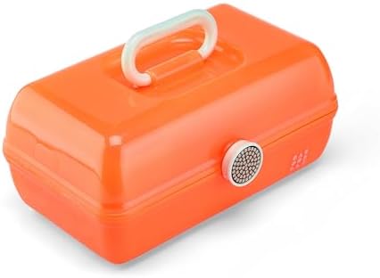 Caboodles On-The-Go Girl Makeup Box, Orange Shimmer, Show Girl Collection, Hard Plastic Makeup Organizer Box, Built-In Mirror, Secure Latch for Safe Travel, Spacious Storage for Large Items - Image 2