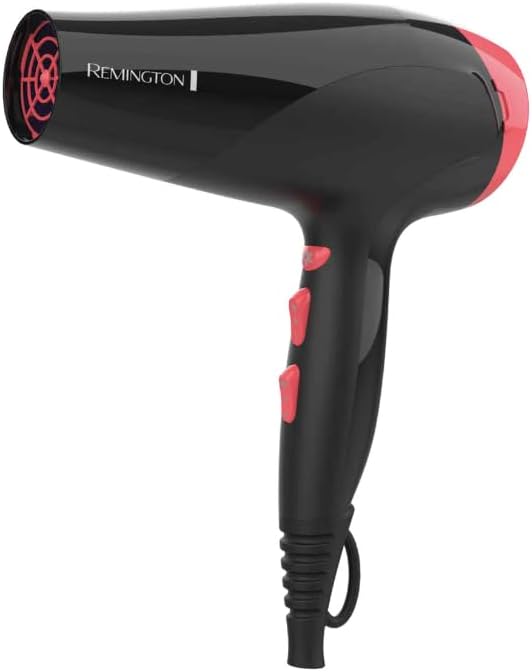 Remington Ionic Ceramic Hairdryer, 3 Heat Settings + Cool Shot, 2 Speeds, High Performance by Remington