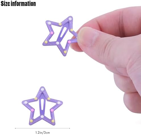 VIBILIA Star Hair Clips Y2K Metal Hair Accessories-15 PCS 1.18"，Glitter - Image 2