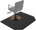 OmySalon Salon Mat for Hair Stylist 4’x5’ Anti Fatigue Barber Floor Mat with Round Base, Salon Chair Mat for Hairdresser Standing, Barbershop Beauty Spa Styling Shampoo Equipment by OmySalon