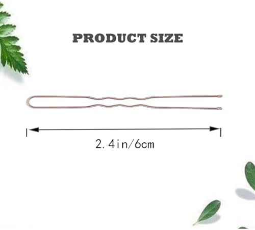 2.4 Inch U Shaped Brown Hair Bobby Pins Metal Clips Twisted Curved Ball Tips Non-slip Decorative Thick Long Short Women Girls Nickel Free Hairdressing Wedding Accessories with Case 100 PCS - Image 2