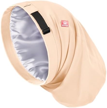 Large Satin Bonnet for Men Sleeping, Dreadlocks Loc Cap for Curly Wave Long by FITTIA
