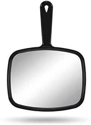 Gladmart 10.3" L x 7.4" W Hand Mirror with Handle, Black by Unknown