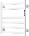 Electric Towel Warmer Wall Mounted, Heated Towel Rack with Intelligent Timer & Temperature Control, Plug-in or Hardwired, Left/Right Compatible, 21 Inch, White by Unknown