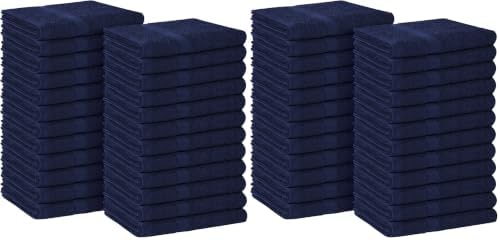 Avalon Towels Salon Towel - Navy Blue Hand Towels Bulk Pack of 48-100% Cotton Absorbent Spa, Facial & Gym Towel for Working Out - 16x27 Inches (Not Bleach Proof) by AvalonTowels